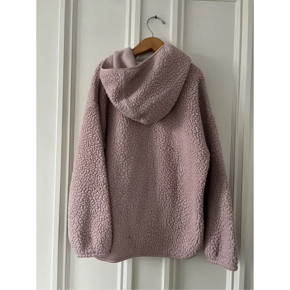 Old Navy light pink fleece hoodie jacket 10-12